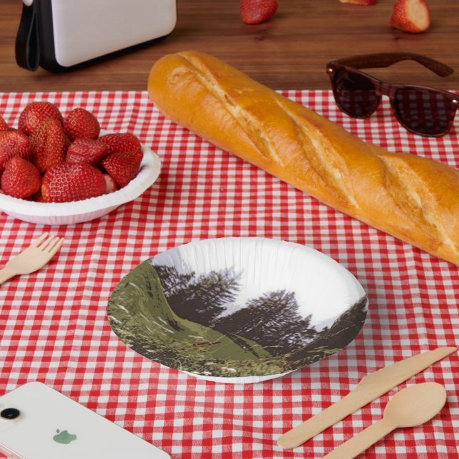 High Mountain Paradise paper bowls Paper Plate (Picnic)