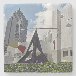High Museum Atlanta Marble Stone Coaster. Stone Coaster