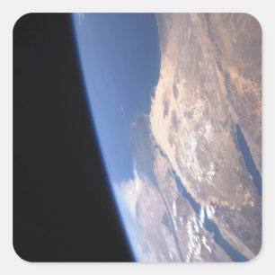 High oblique scene square sticker