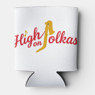 High on Polkas Logo Can Cooler