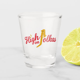 High on Polkas Logo Shot Glass