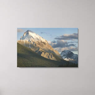 High peak near Maligne Lake, Jasper National Canvas Print
