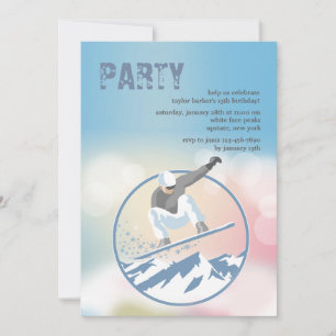 High Peaks Snowboarder Invitation