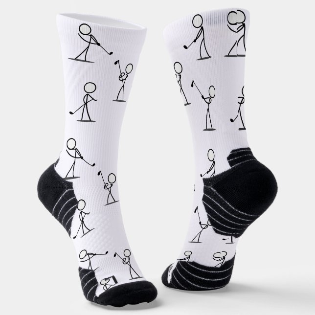 High-Performance Athletic Crew Golf Socks (Angled)