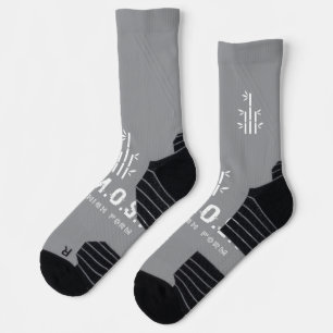 High-Performance Athletic Crew Sock Grey
