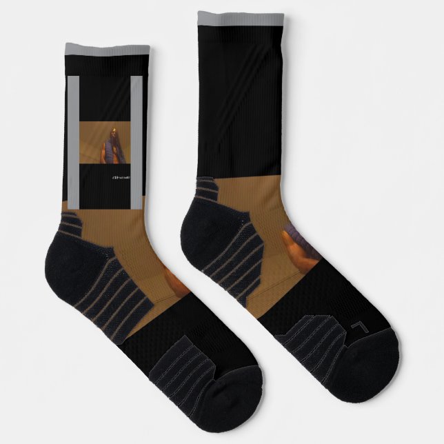 High-Performance Athletic Grey Socks ( MackMost) (Right)