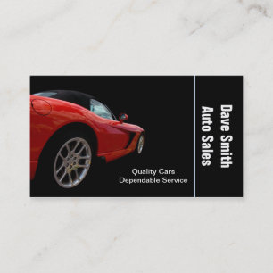 High Performance Auto Sales & Service Business Card