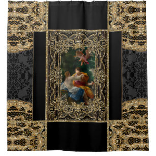 High Permission Baroque Elegant Girly Shower Curtain