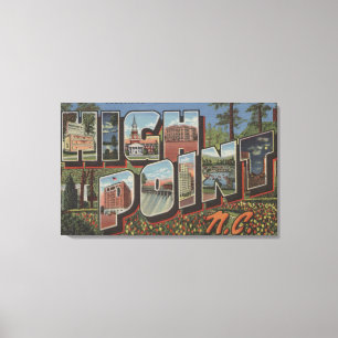 High Point, North Carolina - Large Letter Scenes Canvas Print