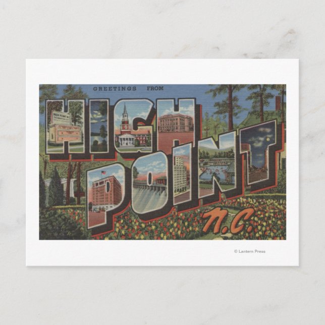 High Point, North Carolina - Large Letter Scenes Postcard (Front)