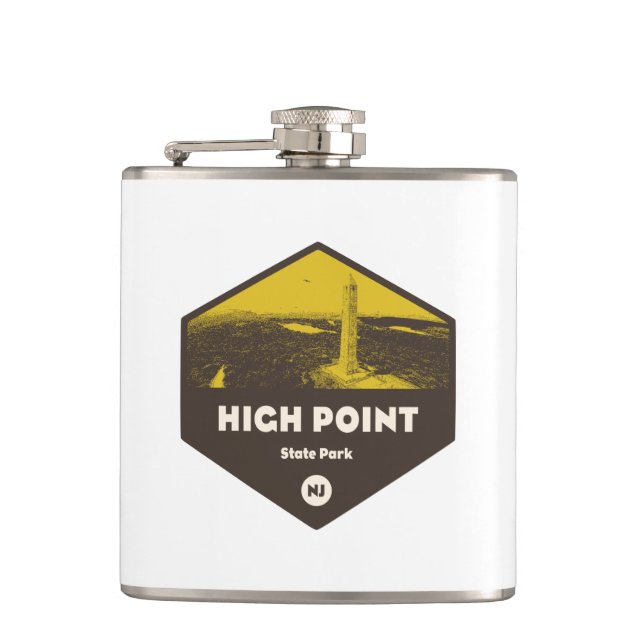 High Point State Park New Jersey Hip Flask (Front)