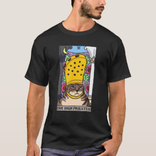 High Priestess Cat Tarot Card T-Shirt