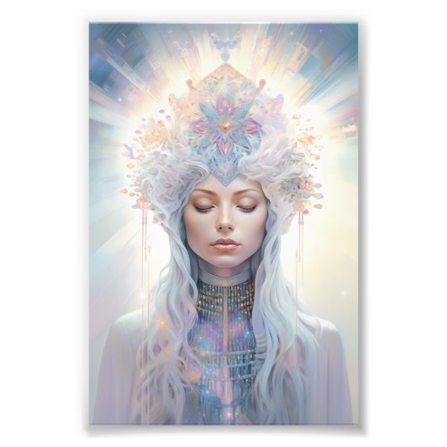 High Priestess Light Codes Goddess Photo Print (Front)