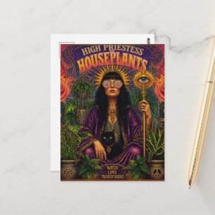 high priestess of houseplants postcard