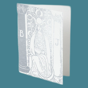 High Priestess Silver Tarot Card