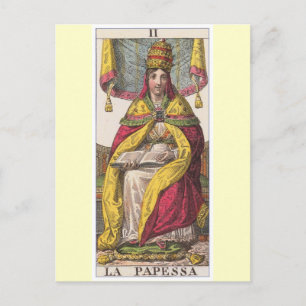 High Priestess Vintage Tarot Postcard