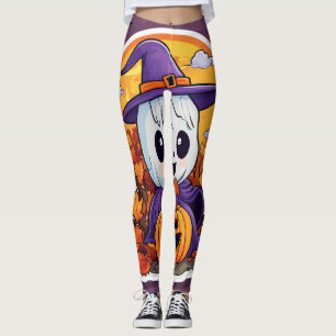 High-Quality Cartoon Skeleton Leggings
