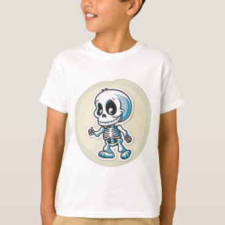 High-Quality Cartoon Skeleton Sticker T-Shirts