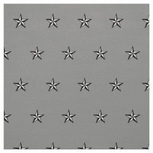 High Quality Cotton Grey Nautical Star Fabric