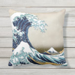 High Quality Great Wave off Kanagawa Outdoor Outdoor Cushion<br><div class="desc">The Great Wave off Kanagawa (神奈川沖浪裏 Kanagawa-oki nami ura?, "Under a wave off Kanagawa"), also known as The Great Wave or simply The Wave, is a woodblock print by the Japanese ukiyo-e artist Hokusai. It was published sometime between 1829 and 1833[1] in the late Edo period as the first print...</div>