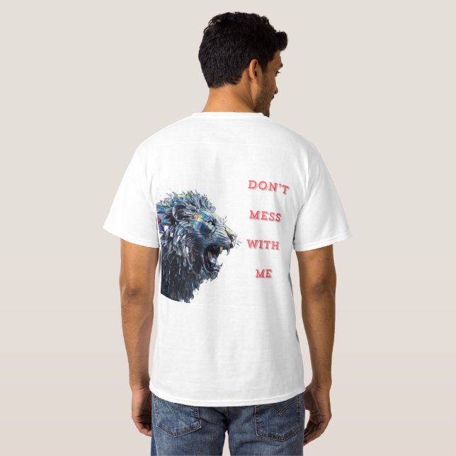  high quality image of a lion made of shattered gl T-Shirt (Back Full)