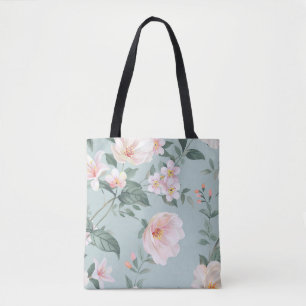 high-quality set of various watercolor flowersflow tote bag