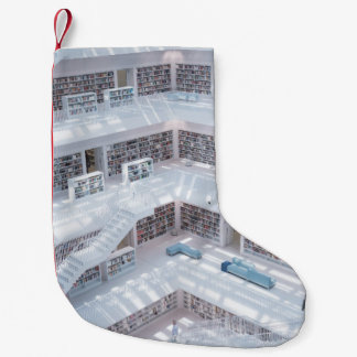 HIGH-RAISE PHOTOGRAPHY OF LIBRARY SMALL CHRISTMAS STOCKING