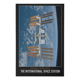 High Res Astronomy The International Space Station Faux Canvas Print