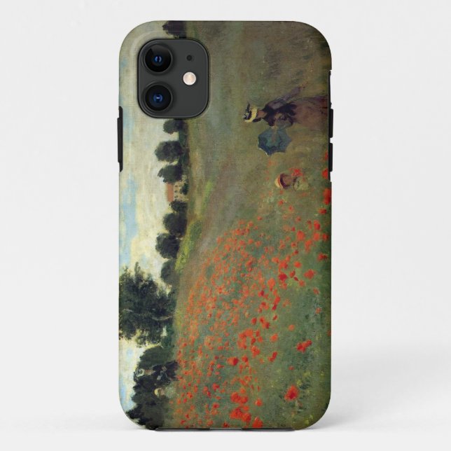 High Res Monet Wild Poppies near Argenteu Case-Mate iPhone Case (Back)