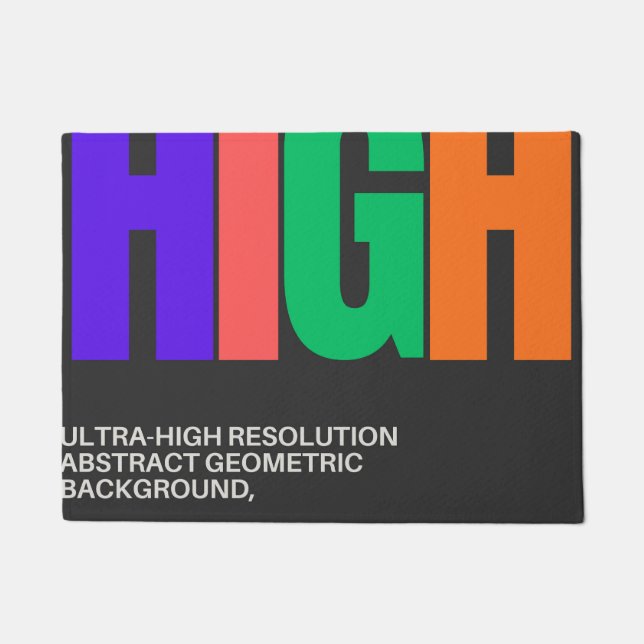 High-Resolution Abstract Art  Doormat (Front)