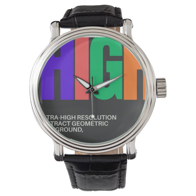 High-Resolution Abstract Art  Watch (Front)
