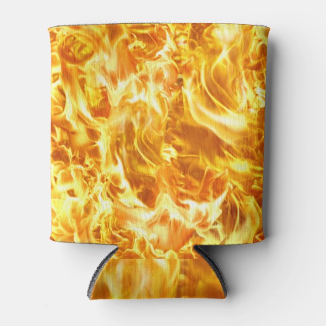 High-resolution blaze fire: seamless texture. can cooler (Front)