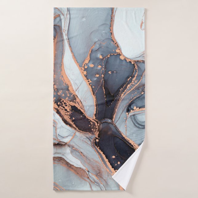 High resolution. Luxury abstract fluid art paintin Bath Towel (Bath Towel)