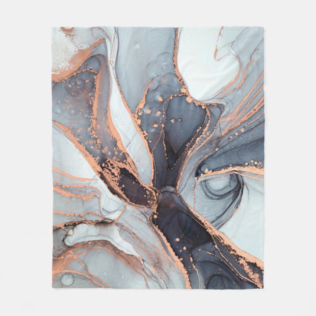 High resolution. Luxury abstract fluid art paintin Fleece Blanket (Front)