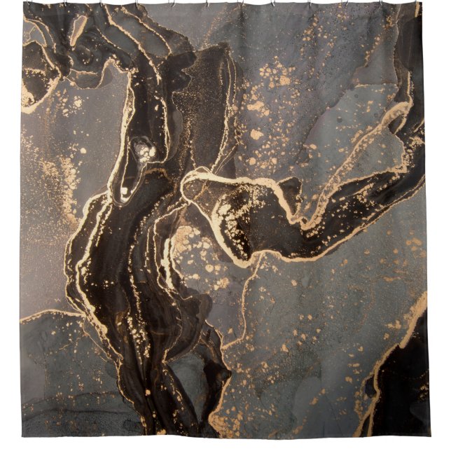 High resolution. Luxury abstract fluid art paintin Shower Curtain (Front)