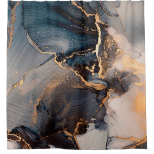 High resolution. Luxury abstract fluid art paintin Shower Curtain
