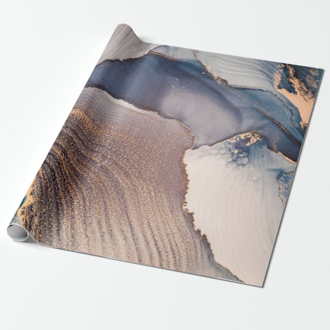 High resolution. Luxury abstract fluid art paintin Wrapping Paper (Unrolled)