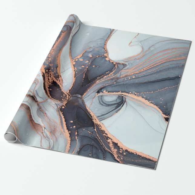 High resolution. Luxury abstract fluid art paintin Wrapping Paper (Unrolled)