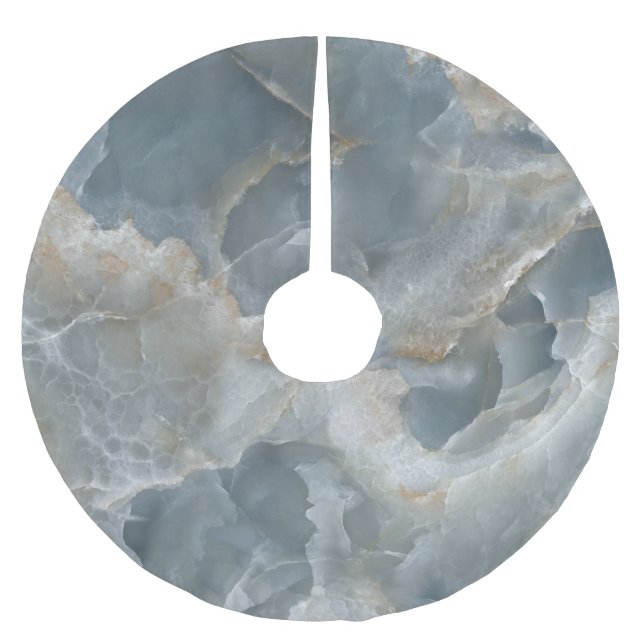 High-resolution marble texture, natural stone. brushed polyester tree skirt (Front)