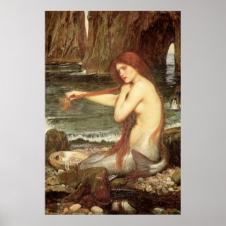 High Resolution Victorian Art Print "Mermaid"