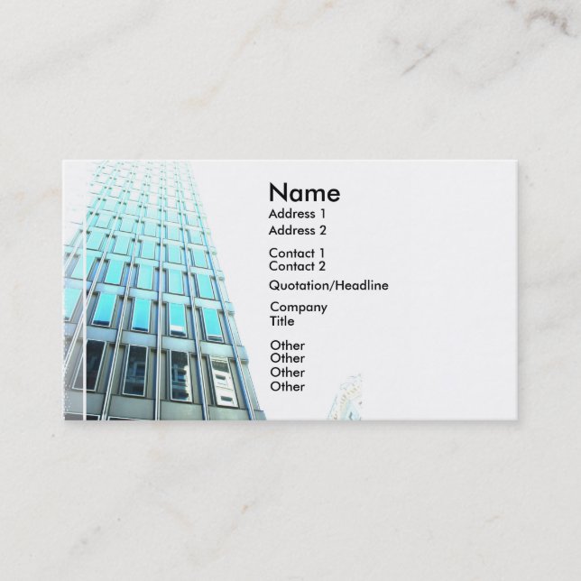 High Rise Building Artistic Business Card (Front)