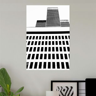 High Rise Windows Montreal Canada Poster