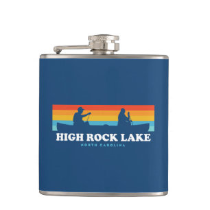 High Rock Lake North Carolina Canoe Hip Flask