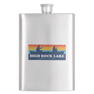 High Rock Lake North Carolina Canoe Hip Flask