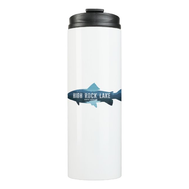 High Rock Lake North Carolina Fish Thermal Tumbler (Front)