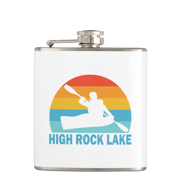 High Rock Lake North Carolina Kayak Hip Flask (Front)