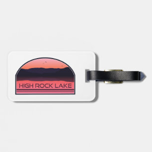 High Rock Lake North Carolina Red Sunrise Luggage Tag