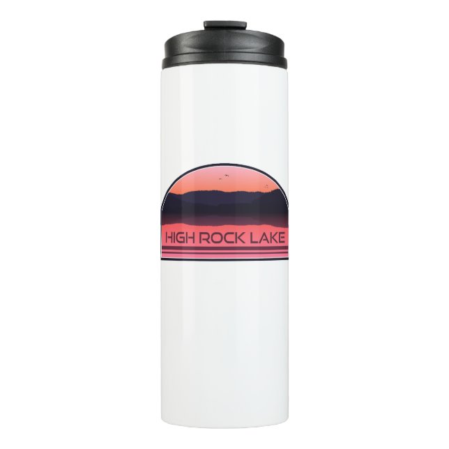 High Rock Lake North Carolina Red Sunrise Thermal Tumbler (Front)