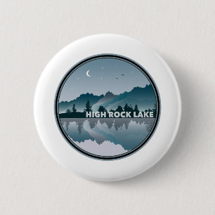 High Rock Lake North Carolina Reflection 6 Cm Round Badge