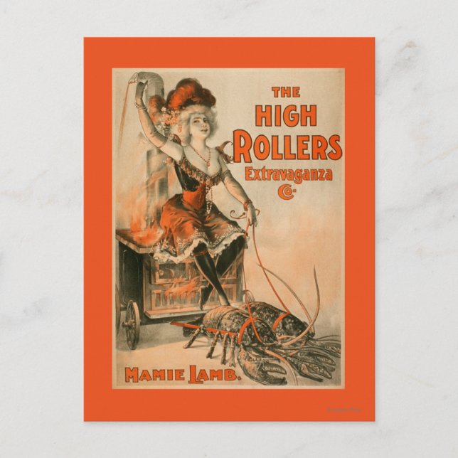 High Rollers Extravaganza "Mamie Lamb" Play Postcard (Front)